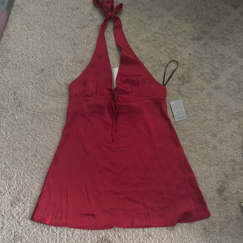 Princess Polly Satin Halter Mini Dress - Picture 3 of 5